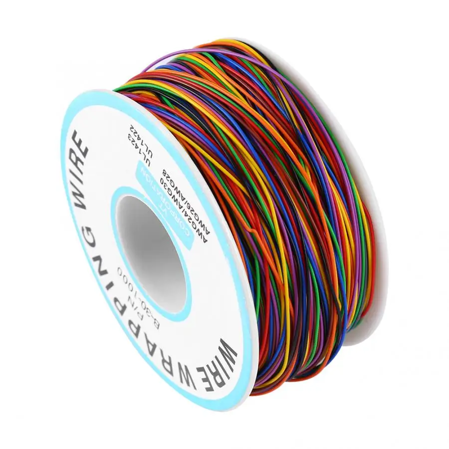 Colorful P/N B-30-1000 15M 8-Wire Colored Insulation Wrapping Copper Test Cable