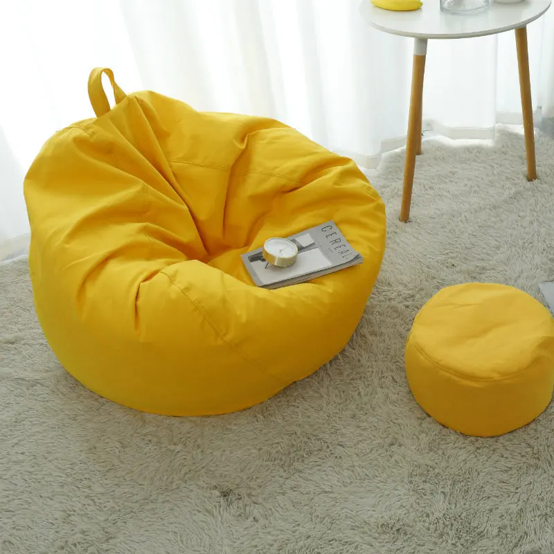 Puff Lazy de lino para bebés, sofás sin relleno, Tatami, muebles de sala de estar