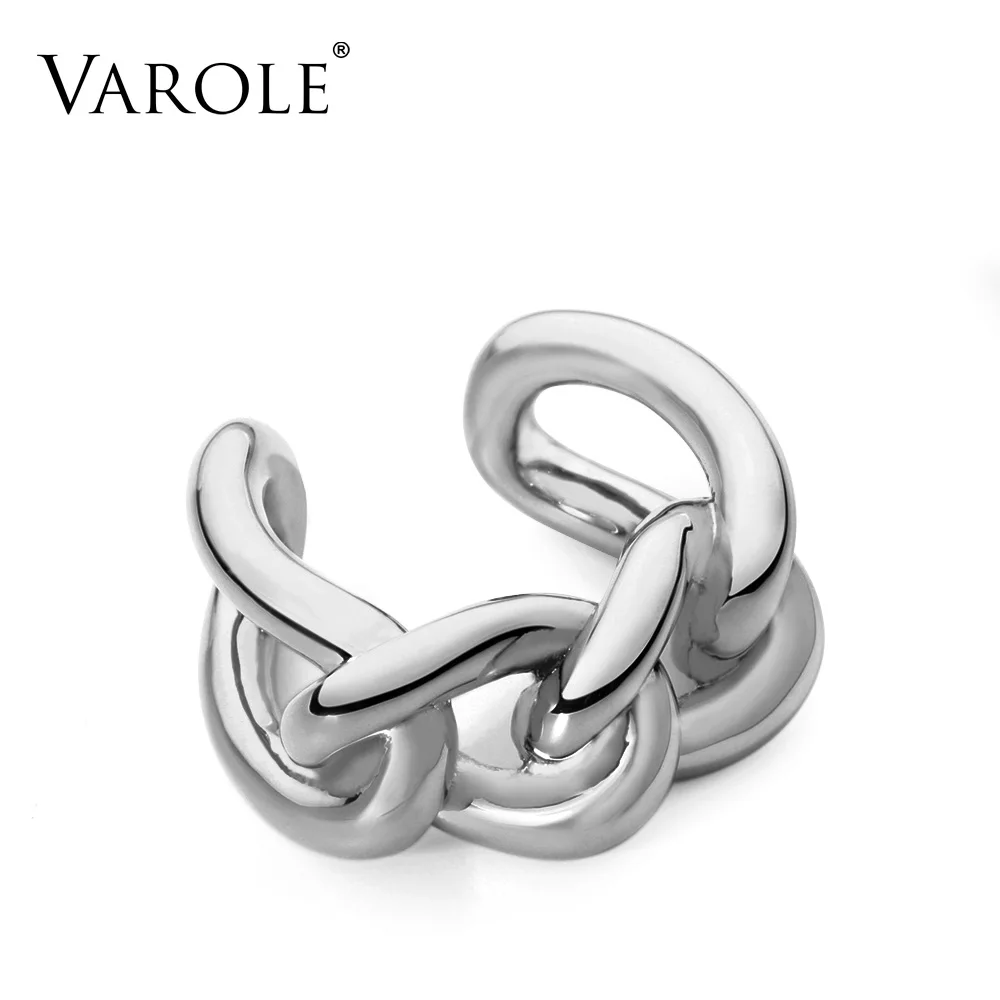 Silver Color VAROLE витая Цепочка соединительные кольца золотого цвета кольцо среднего размера кольца для суставов палец для женщин ювелирные изделия bages Anillos pour femme - Цвет основного камня: Silver Color