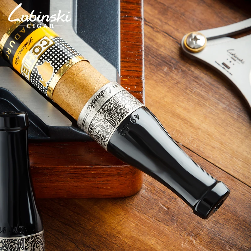COHIBA высококачественный держатель для сигары из латунной смолы подставка для сигар Мужская портативная Пепельница 4 кольца доступны золото серебро красный серый