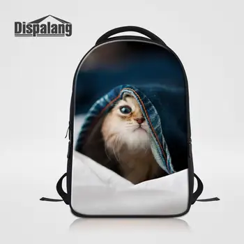 

Cute Cat Printing Large Capacity School Backpack Women Preppy School Bags For Teenagers 14 inch Laptop Backpack Girls Daypack