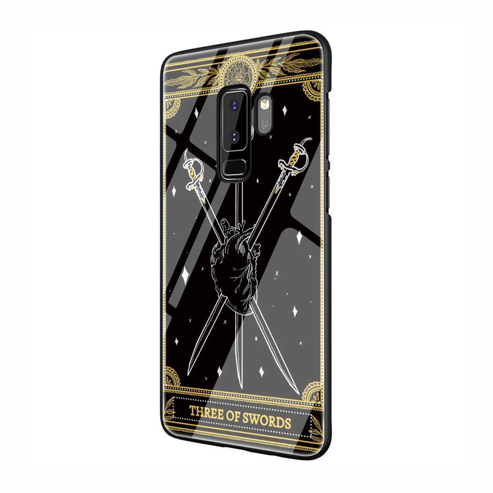 G5 EWAU смерть Таро корпус под плетенную сумку Стекло чехол для телефона для samsung Galaxy S7 8; большие размеры 9, 10; плюс 10 плюс Note8 9 10 плюс A10 20 30 40 50 60 70 - Цвет: G5