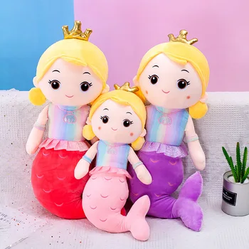 

New creative multi-size cute and comfortable mermaid princess ocean doll pillow little girl birthday gift plush toys