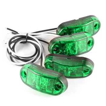 

ABS Case Side Marker Light Green LED Blinker For Truck Waterproof 12V-24V