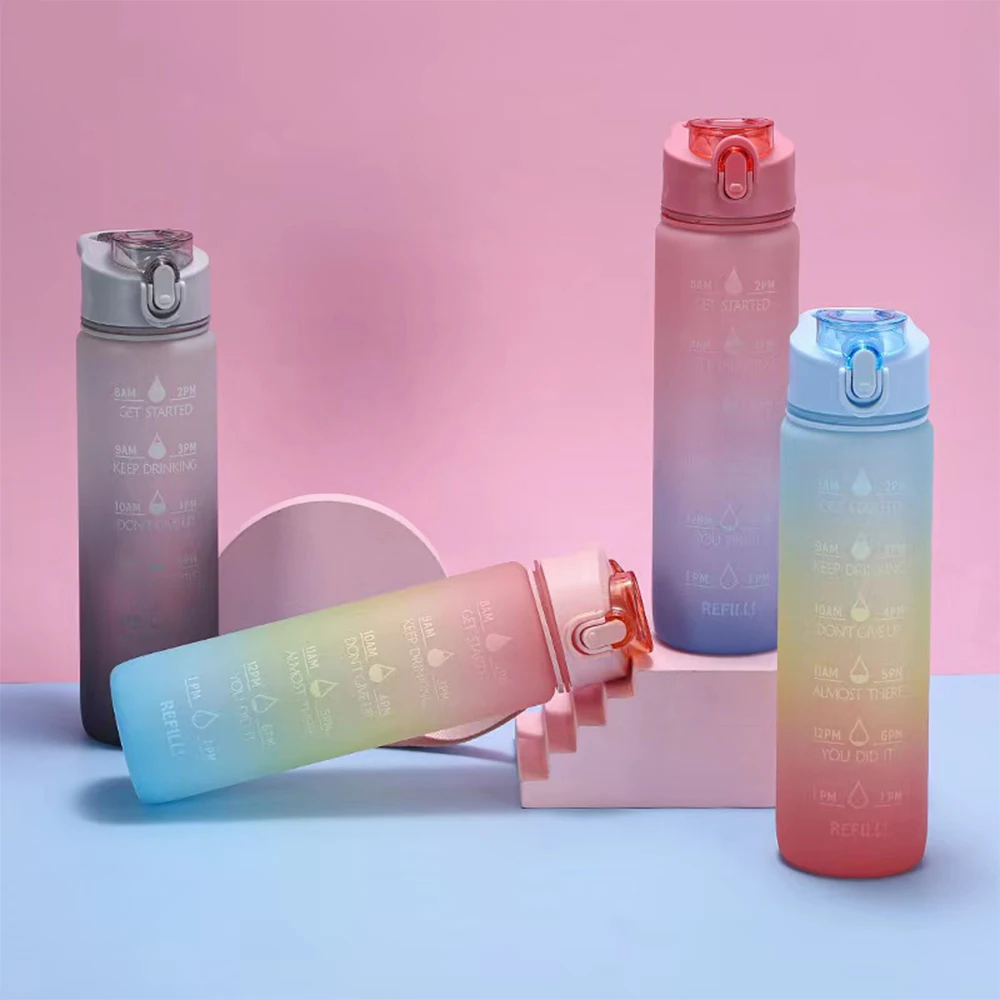 1 литр большая емкость свободно Мотивирующий маркер времени Соусники для фитнеса