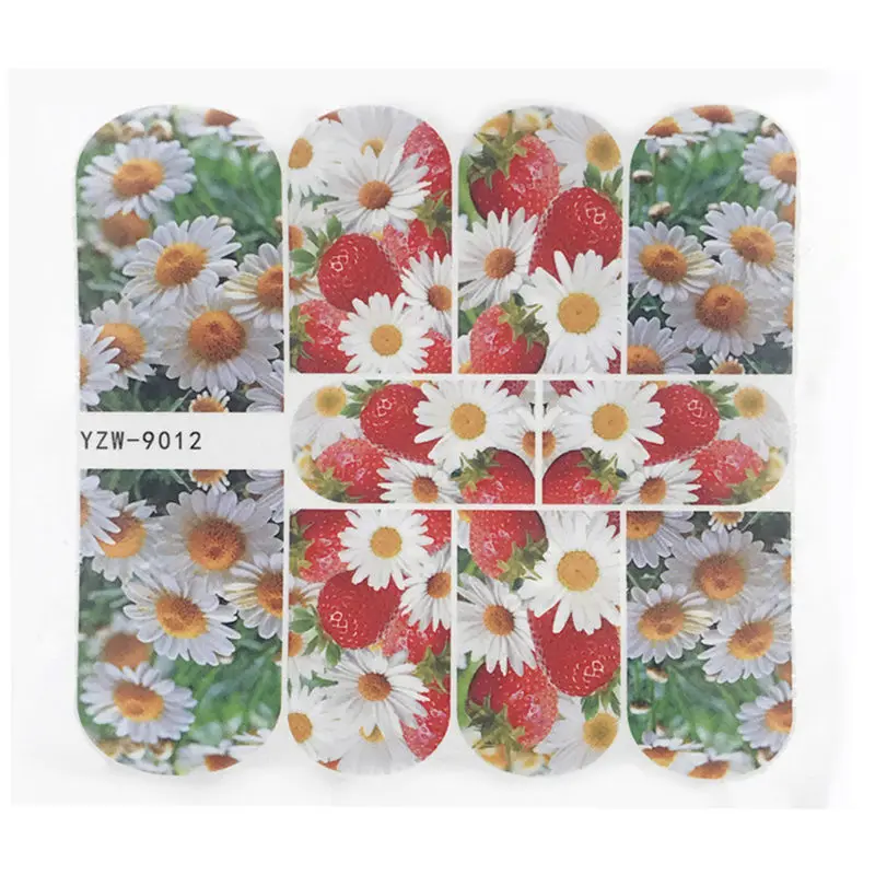 Newest DIY Nail Sticker 10PCS Nail Applique Adhesive Flower Rattan Nail Sticker Lace Design Nail Paste