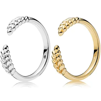 

Authentic 925 Sterling Silver Ring Open Grains Ear Of Wheat Rings For Women Wedding Party Gift Fine Jewelry