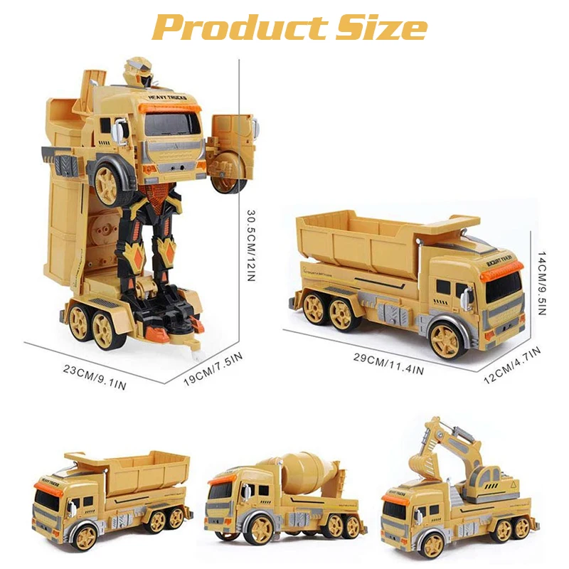 Remote Control Trasform Cars Machine on the Control Panel RC Tractor Truck Excavator Robotic Toys for Kids Dropship