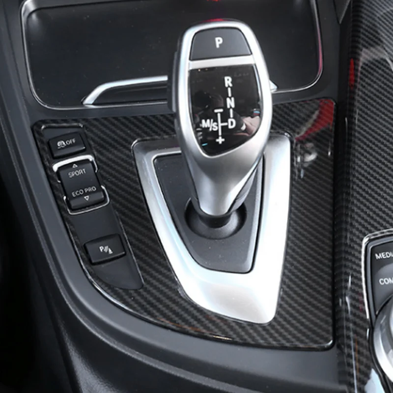 

SBTMY Carbon Fiber Interior Console Gear Shift panel decorative cover for BMW3 2013-17 3GT 316i 320i 328Li F30-34 420i 2012-2016