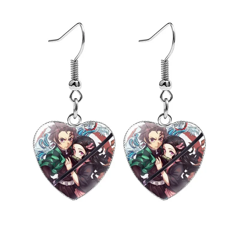 

Ghost Blade love women's earrings heart-shaped ear clip animation peripheral earrings accessories