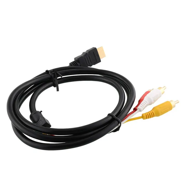 1,5 м черный HDMI-папа на 3 RCA аудио AV кабель адаптер Соединительный шнур для HDTV GK8899