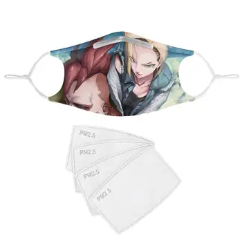 

Anime dragon ball new 4Pcs Filter Gas Masks Women Men Anti-dust Masks Washable Reusable Face Mask Non-disposable Moth Mask