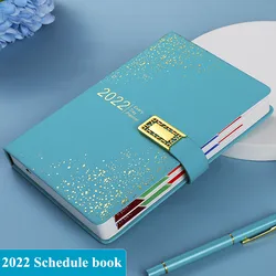 Carnet de planification d'une Page par jour, planificateur quotidien à 2022 jours, carnet de planification de l'efficacité de la gestion du temps, carnet de notes, fournitures pour étudiants, 365 