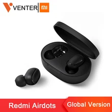 Saham Asli Xiaomi Redmi Airdots Tws Wireless Bluetooth Earphone Stereo Bass Bluetooth 5.0 dengan MIC Handsfree Ai Control(China)
