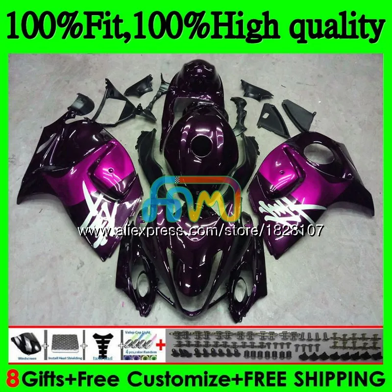 Инъекции для SUZUKI Hayabusa GSXR-1300 GSXR 1300 56BS. 128 GSXR1300 08 09, 10, 11, 12, 2008 розово-красный 2009 2010 2011 2012 обтекатель