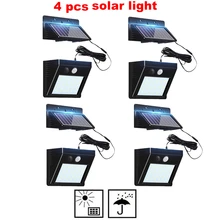 2/4pcs 100/56/30 LED Solar Light Lamp Outdoor PIR Motion Sensor Solar Power Panel Garden Light Night Security Street Yard Path W