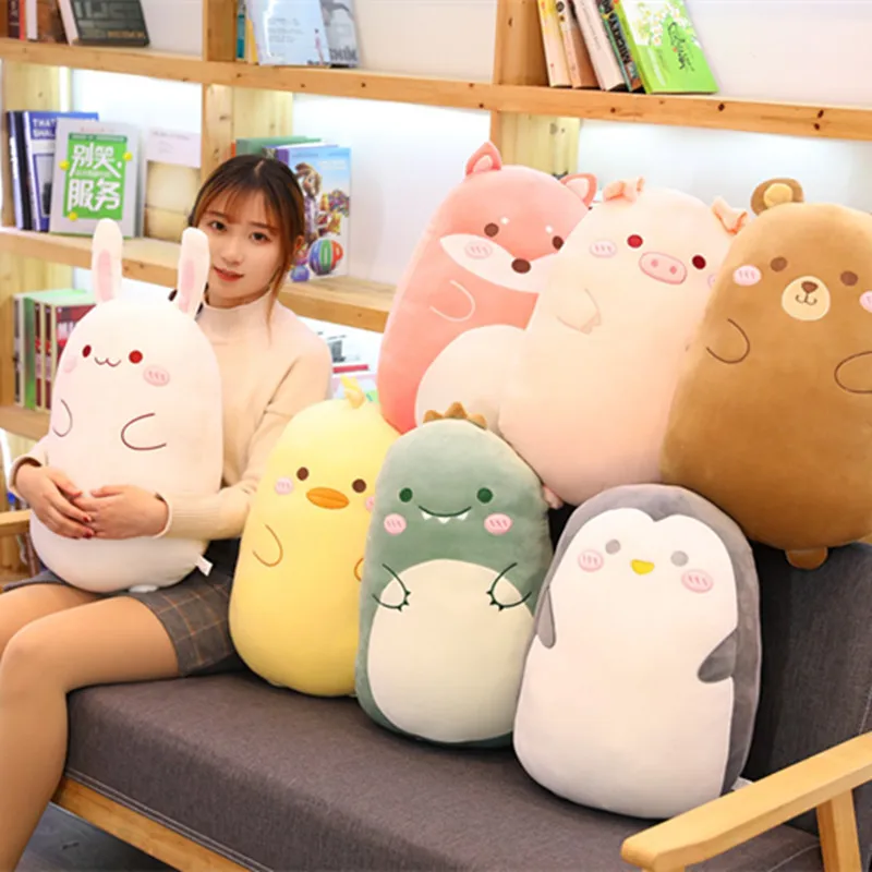 

Cartoon Cute Animal Throw Pillow Fox Rabbit Dinosaur Pacify Baby Pajama Doll Pillow Cushion