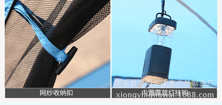 Outdoor Camping Fully Automatic Tent Square Large Spacious Or More People Recreational Camping 3-4 Person Camping Tent