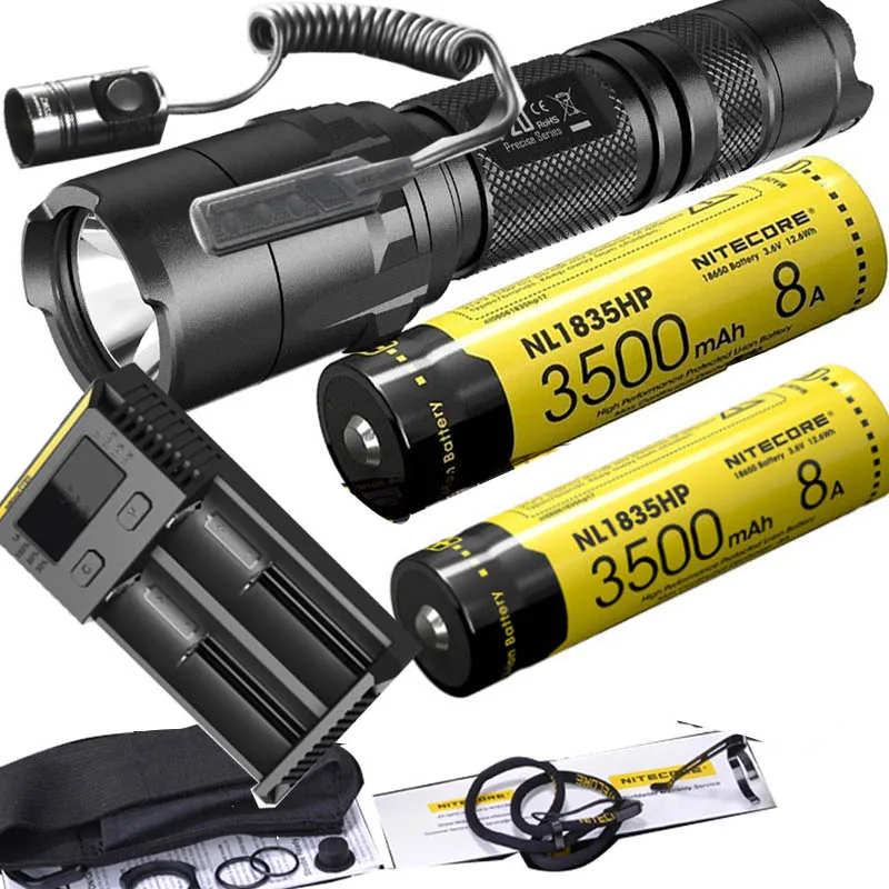 NITECORE P20 фонарь CREE XM-L2(U2) светодиодный Макс. 800 лм луч двойной переключатель задний светодиодный фонарь для спорта на открытом воздухе с RSW2 - Испускаемый цвет: 2XNL1835HP I2 RSW2