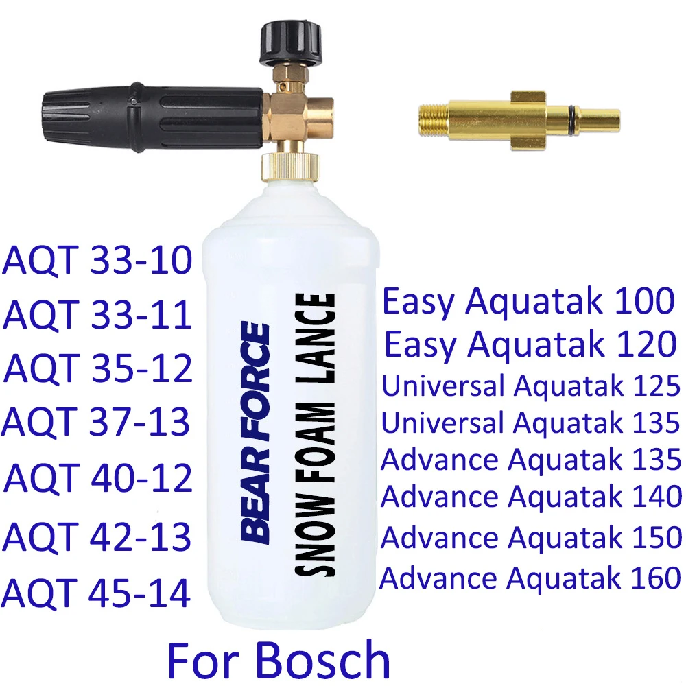 Generador de espuma para nieve, boquilla de espuma para pistola de jabón, espuma de lavado para coche BOSCH, arandela de alta presión