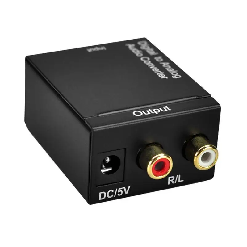 Двухchip волоконно цифровой аналоговый стерео аудио усилитель конвертера адаптер