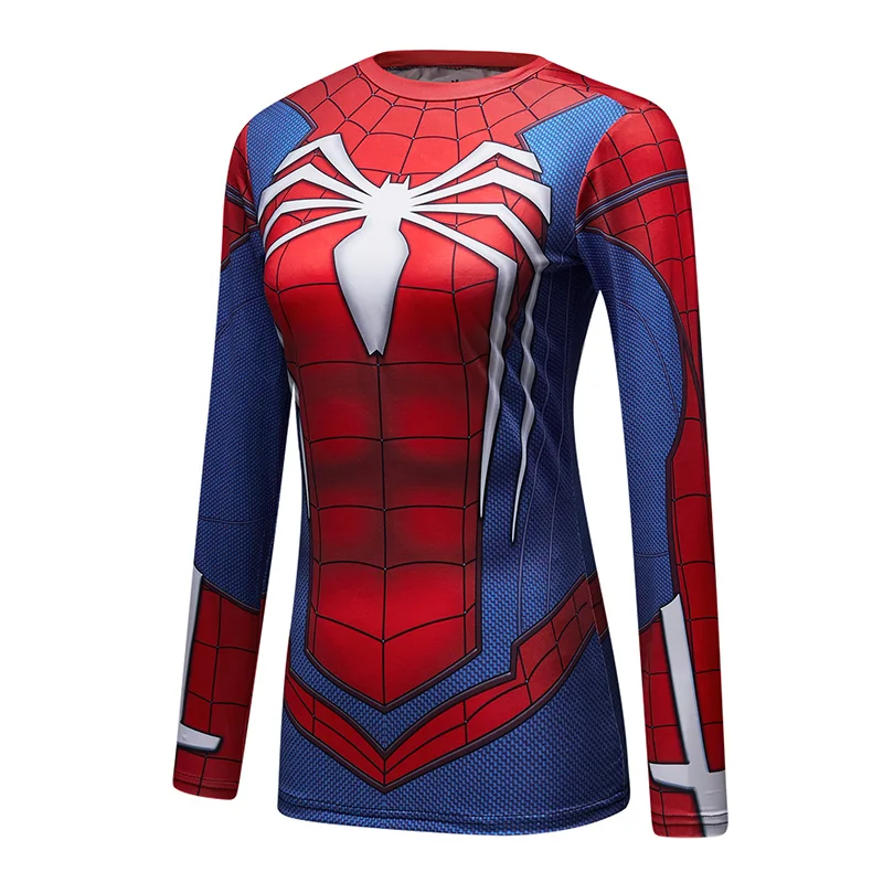 

Женская облегающая футболка с длинным рукавом и 3D-принтом