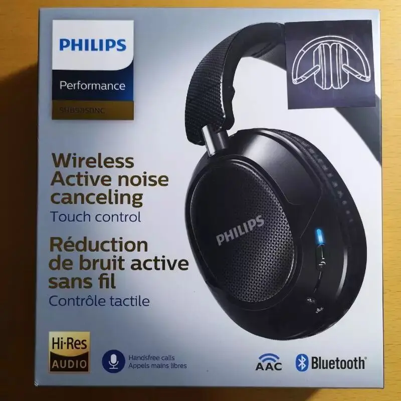 Оригинальные беспроводные bluetooth-наушники Philips SHB9850 с шумоподавлением и микрофоном, NFC гарнитура, официальная проверка