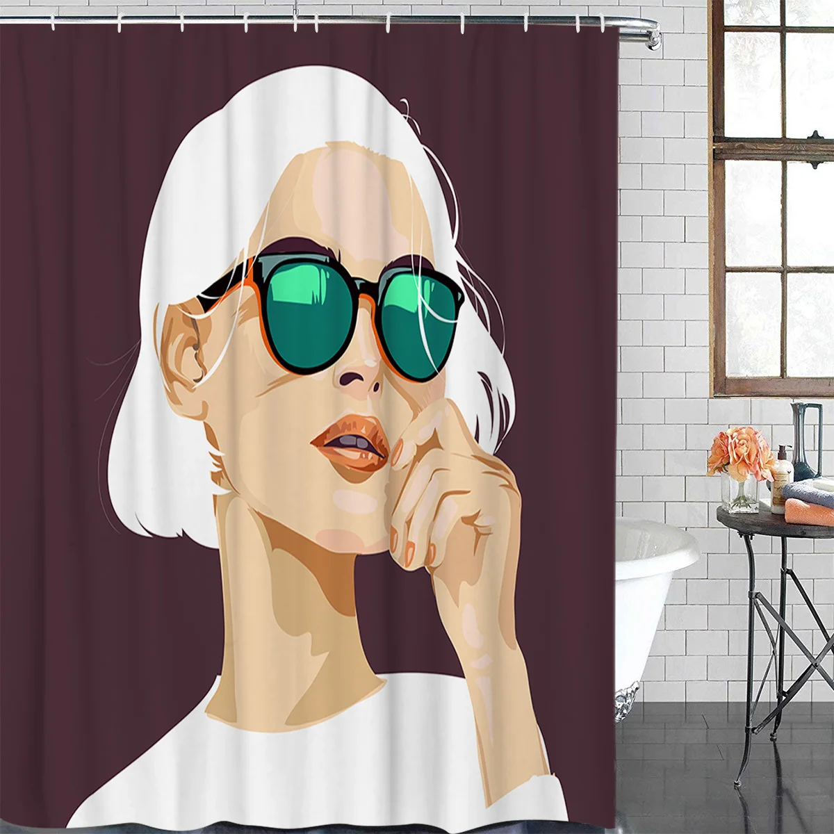 DEARHOUSE занавеска для душа Женская Холодная Белая занавеска для душа занавеска для ванной комнаты украшение дома
