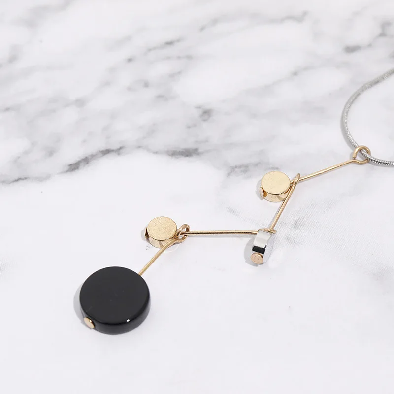 

Europe And America Fashion Creative Geometry Molecular Formula Joint Sweater Chain Necklace Pendant