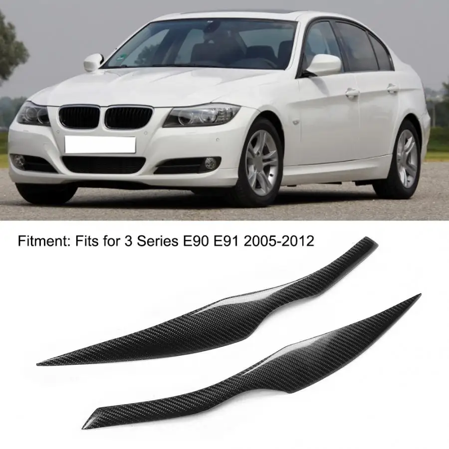 Фара из углеродного волокна для бровей и век, декор для 3 серий E90 E91 2005-2012, аксессуары для стайлинга автомобилей