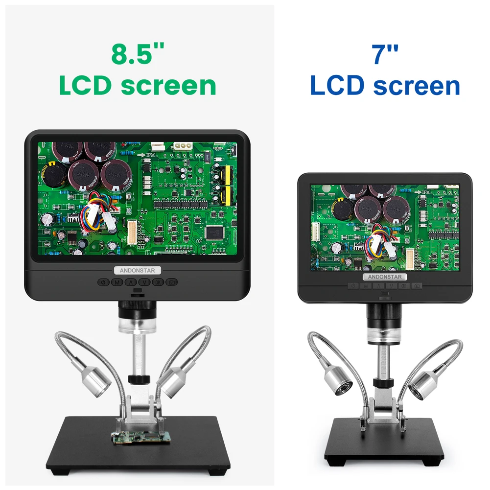 Andonstar Digital Microscope AD208 8.5 Inch Adjustable LCD Display for Soldering Digital Microscope Black 1080P Soldering Tools digital microscope,handheld microscope,mini microscope,pocket microscope