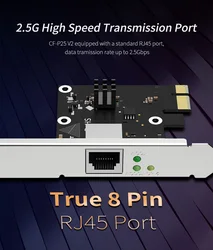 Carte réseau gaming wi fi gigabit RTL8125, 1x10/100/1000 mb/s, port Ethernet RJ45, 2.5Gbps, PCI Express, wlan, pour ordinateur de bureau 
