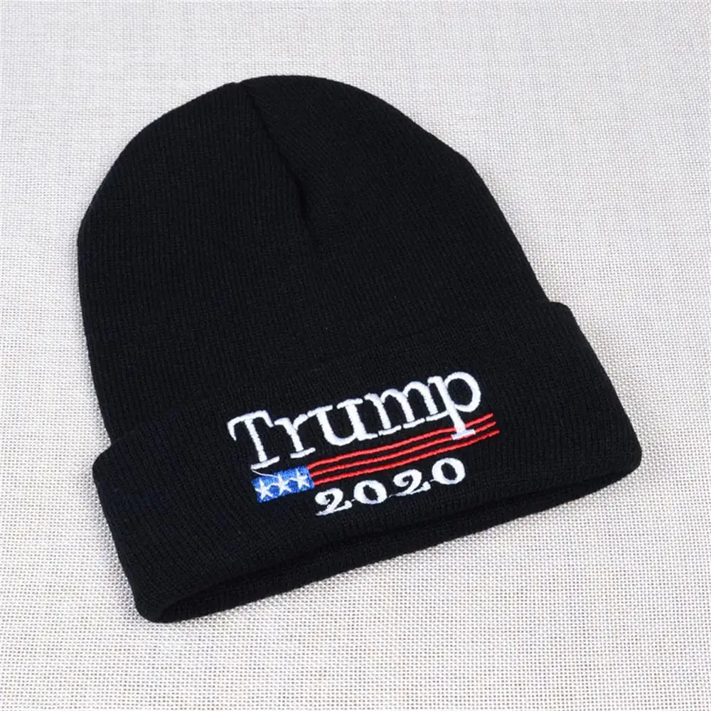 Black Дональд Трамп,, Кепка с флагом США, камуфляжная бейсбольная кепка, отличная теннисная Кепка, Зимняя кепка для Америки, отличная вязаная теплая Лыжная Кепка - Цвет: Black