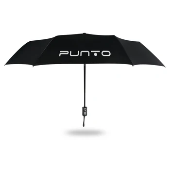 

For Fiat Punto Car Portable Fully Automatic Folding Waterproof Umbrella Sunshade With Car Logo Windproof Sun Beach Accessories