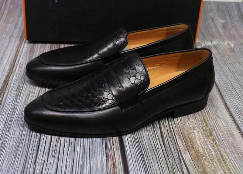 Роскошные мужские лоферы FELIX CHU; обувь из натуральной кожи со змеиным принтом для свадебной вечеринки; повседневные мужские модельные туфли; удобная обувь без застежки