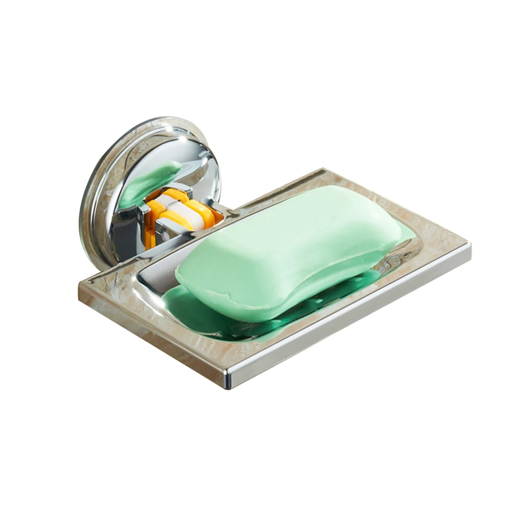 Without Drilling Holder Bathroom Suction Cup Draining Powerful Accessories Home Tray Box Wall Mounted Shower Sink Hanger