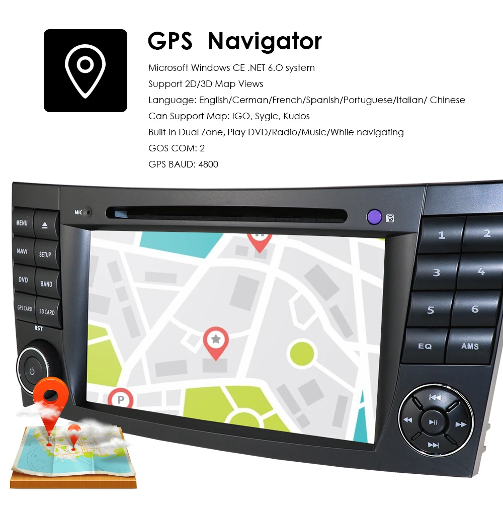 Sale HZIPO 2Din Car Multimedia For Mercedes Benz E-Class W211 E200,E220,E240,E270,E280,E300,E320,E350,E400,E420,E55 Radio GPS Navi BT 2
