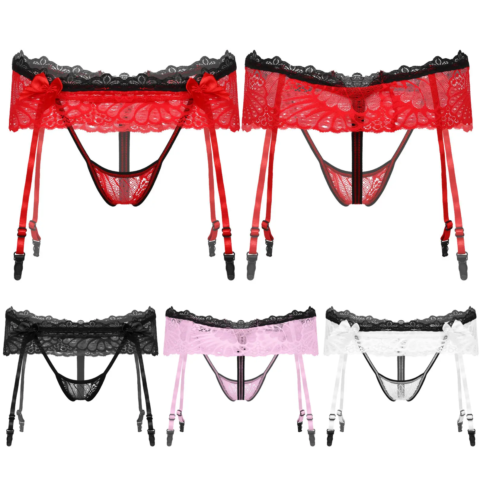 Men's Sexy Lace G-String Pouch Panties