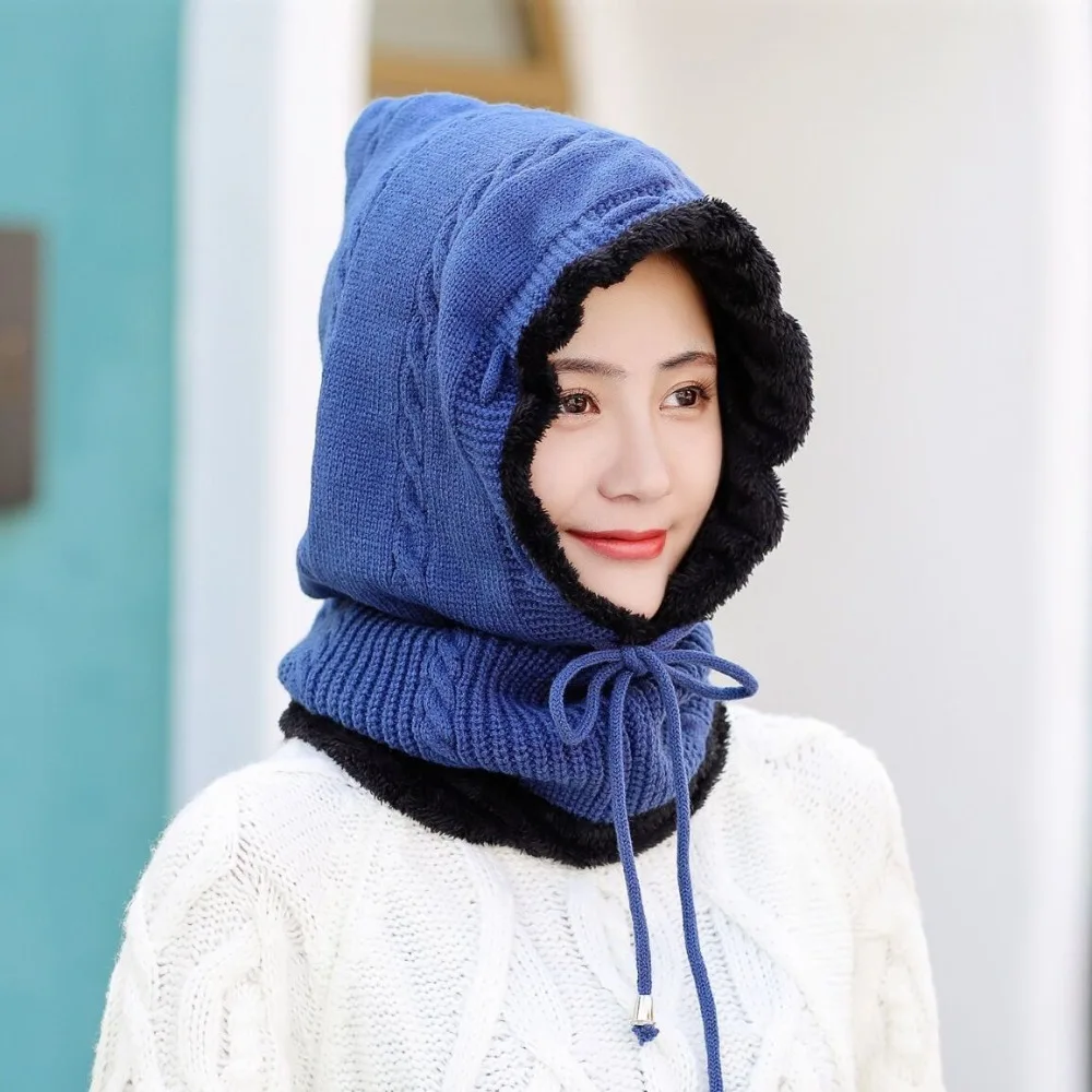 Зимняя вязаная шапка бини женский шарф Skullies Beanies Зимние шапки для мужчин женские шапки Gorras Bonnet маска брендовые шапки