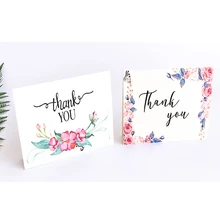 6 шт./компл. спасибо Ретро цветочный узор пригласительная открытка поздравительная открытка украшение подарочная карта