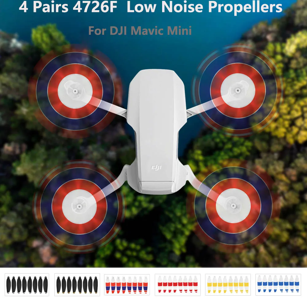 Mega Discount RFA 4 Pairs mavic mini Propellers 4726F Foldable Low Noise Propellers for DJI Mavic Mini Drone Accessories 