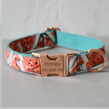 

Customized Pet Collar Leash Dog Accessories Cat Parts For German Shepherd Boston Terrier Samoyed Bull Terrier Free engraved