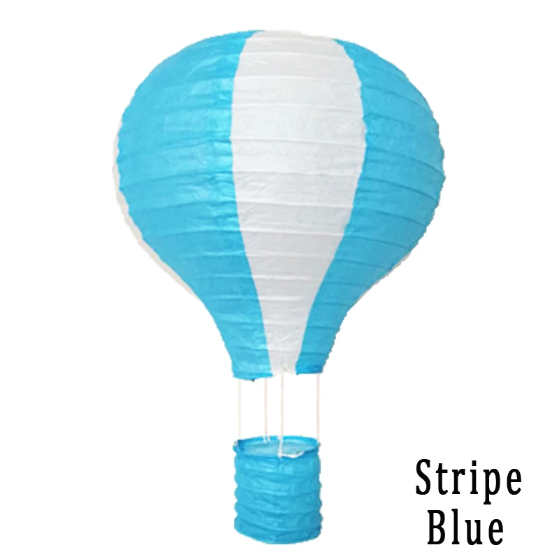 5 шт. большой воздушный шар бумажный фонарь Радужный висячий шар белые китайские фонарики желаний Свадебный на день рождения праздничный вечерние Декор - Цвет: Stripe Blue