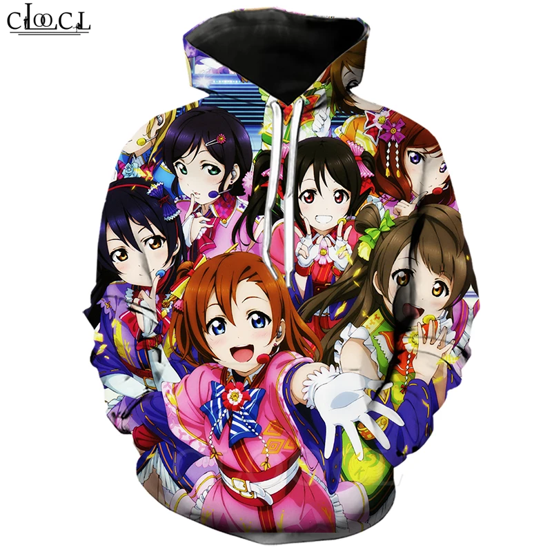 Хиппи хипстер классический Love Live толстовки для мужчин и женщин 3D принт японского аниме девушка бег спортивная одежда Повседневная Уличная Топы T483 - Цвет: Hoodie 7