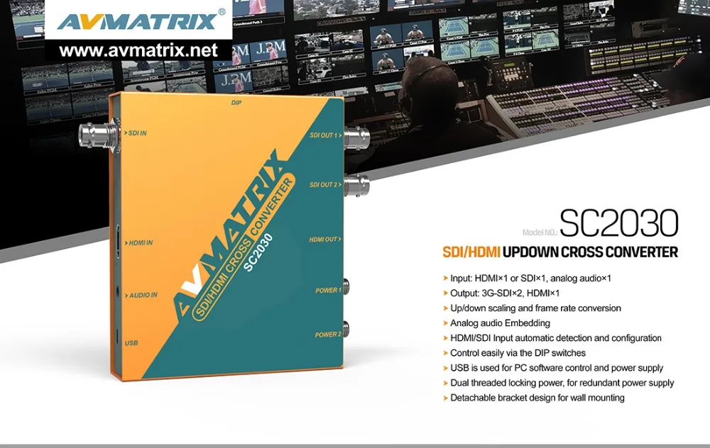 SC2030 SDI to HDMI-compatible 3G SDI HDMI-Compatible Scaling Cross Converter Com