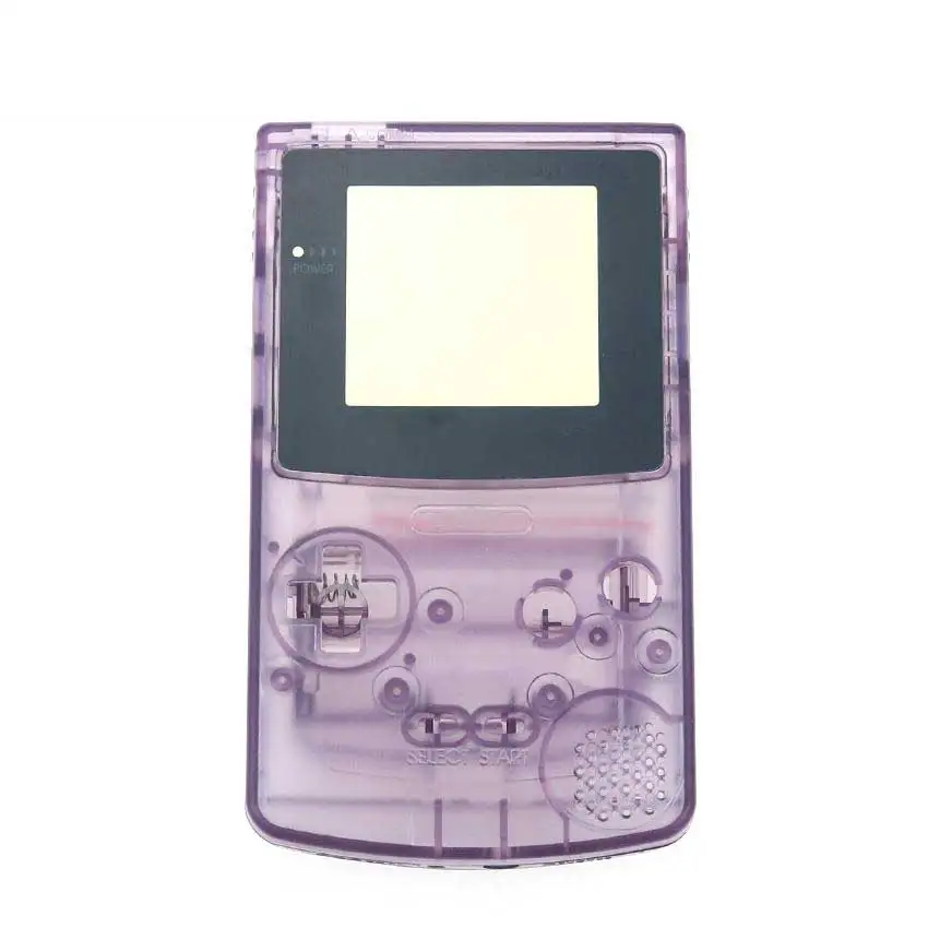 Clear purple YuXi полный корпус оболочка Обложка для nintendo Gameboy цвет GBC Ремонт Часть Ограниченная серия чехол в виде ракушки пакет - Цвет: Clear purple