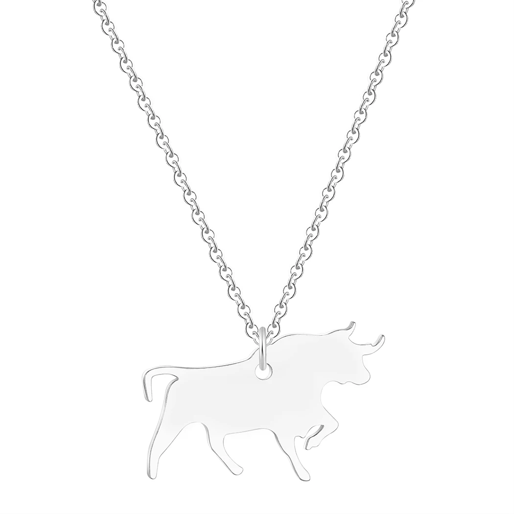 Kinitial нержавеющая сталь бык колье для женщин браслеты с подвесками