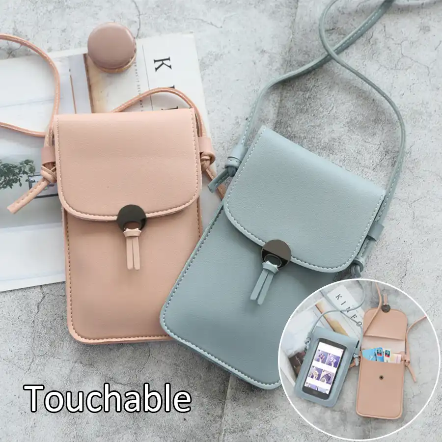 Bolso Bandolera Pequeño Para Mujer - De Cuero PU, Con Ranuras Para Tarjetas Y Bloqueo RFID