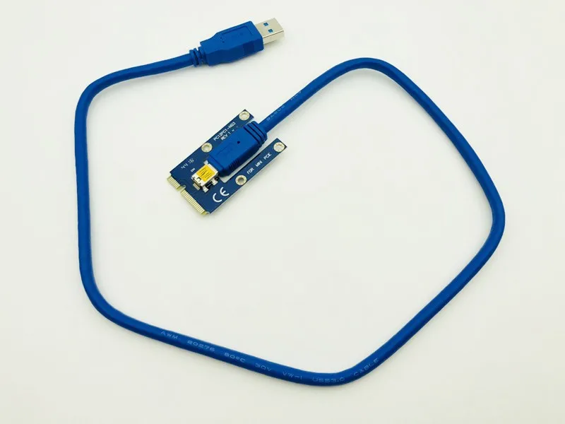 60 см USB 3,0 Mini PCI-E к PCI Express стойка pci Express 16x удлинитель Райзер карта адаптер SATA к 6Pin кабель питания для Майнинг Биткойн