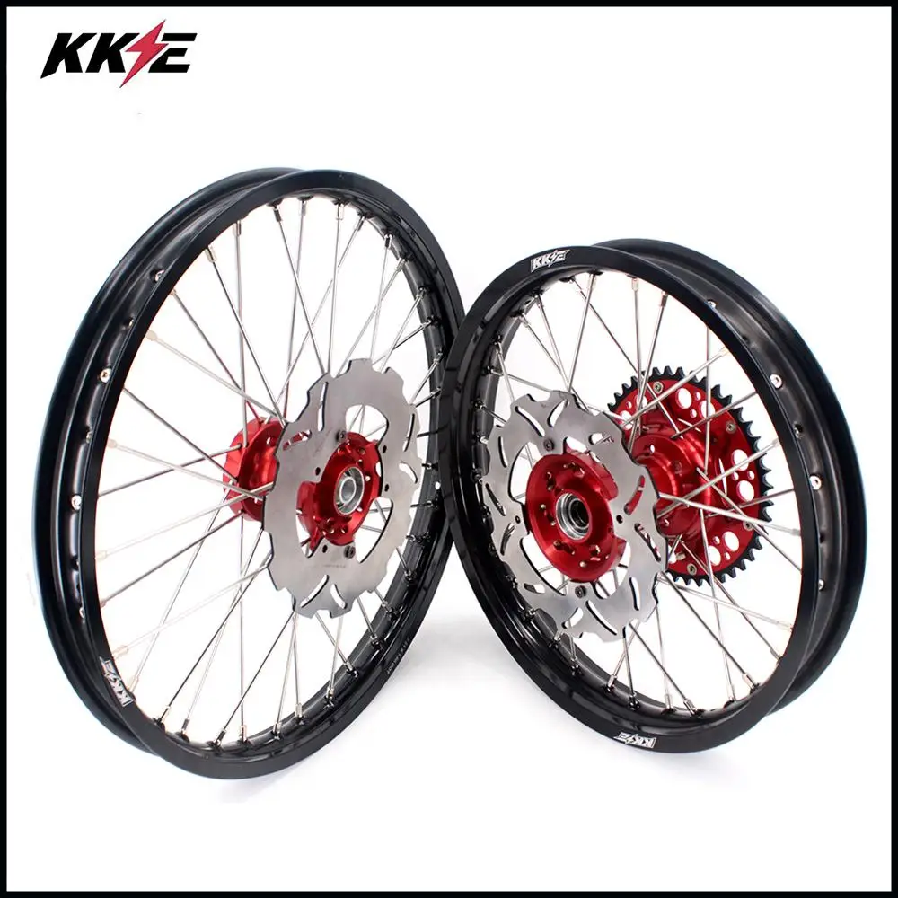 KKE 21/18 обод мотоцикла полный эндуро колеса Набор для HONDA CRF250X 2004- CRF450X 2005- диски